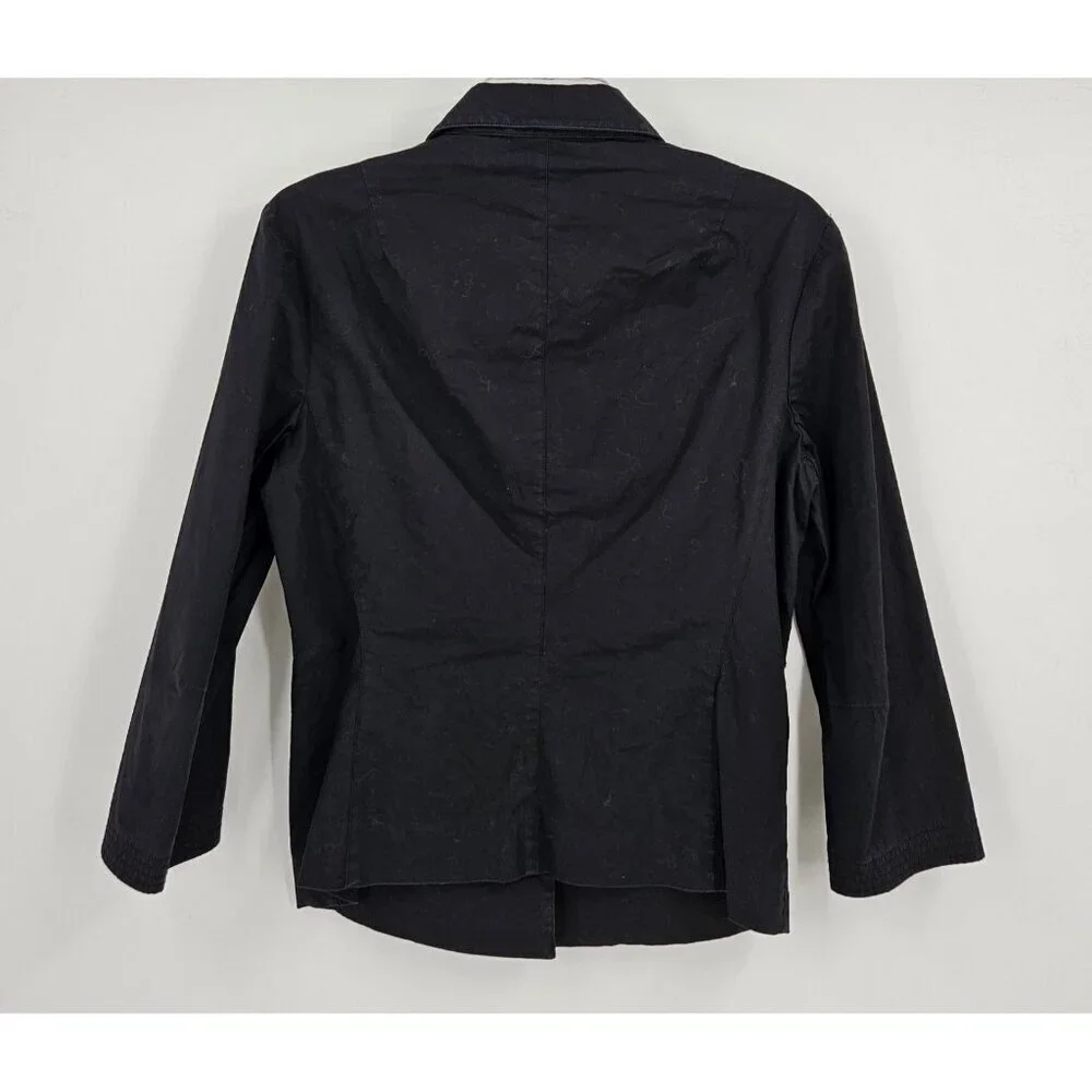 J. Crew Womens Sz 8 Back Lightweight 5 Button 3/4 Sleeve Jacket w/ Pockets - Picture 2 of 3